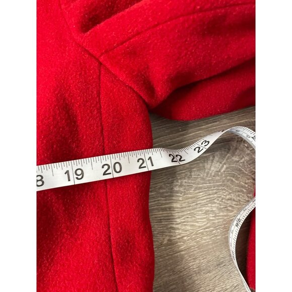 Vintage 90s Gap Red Two Button Wool Blend Blazer Sz L - Picture 6 of 8